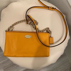 Coach yellow crossbody